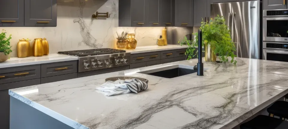 towel on quartz